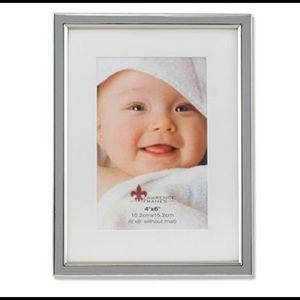 Lawrence Frames Gray Enamel & Silver Photo Frame